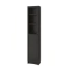 Книжный шкаф с дверцей - BILLY/OXBERG IKEA/ БИЛЛИ/ОКСБЕРГ ИКЕА, 30х40х202 см, черный