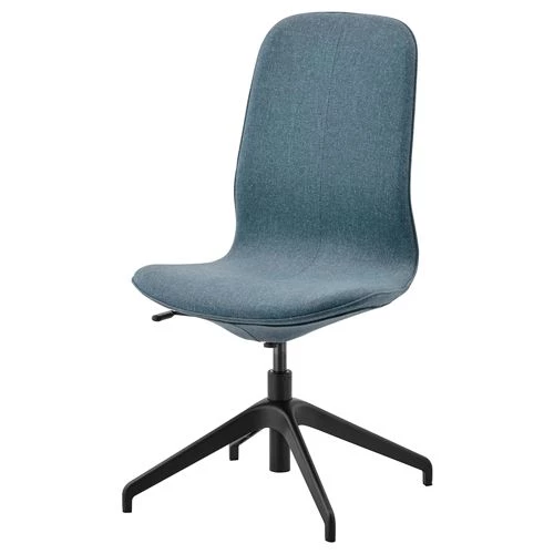 Офисный стул - IKEA LÅNGFJÄLL/LANGFJALL, 67x67x104см, синий/чёрный, ЛОНГФЬЕЛЛЬ ИКЕА (изображение №1)