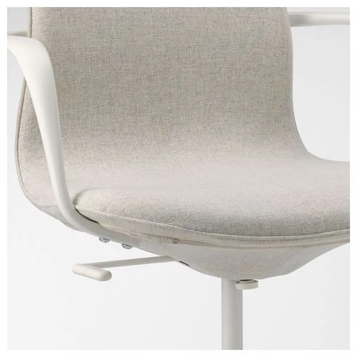 Офисный стул - IKEA LÅNGFJÄLL /LANGFJALL, 67x67x104см, белый, ЛОНГФЬЕЛЛЬ ИКЕА (изображение №4)