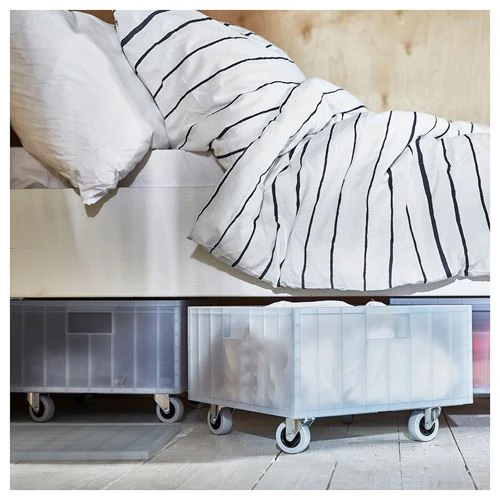 Органайзер с крышкой - IKEA PANSARTAX, 33x33x23 см, голубой, ИКЕА (изображение №6)