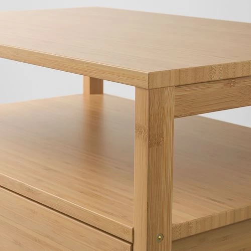 Тумба - IKEA NORDKISA/НОРДКИСА ИКЕА, 68х40х60 см, светло-коричневый (изображение №5)