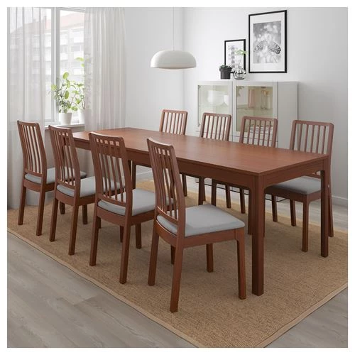 Раздвижной обеденный стол - IKEA EKEDALEN, 180/240х90 см, коричневый, ЭКЕДАЛЕН ИКЕА (изображение №3)