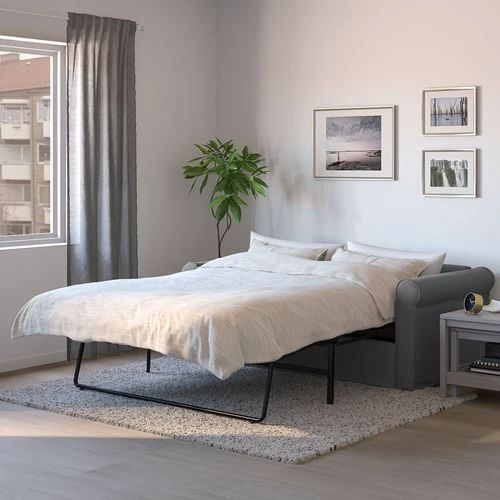 2-местный диван-кровать - IKEA GRÖNLID/GRONLID, 68x98x196см, серый, ГРОНЛИД ИКЕА (изображение №4)