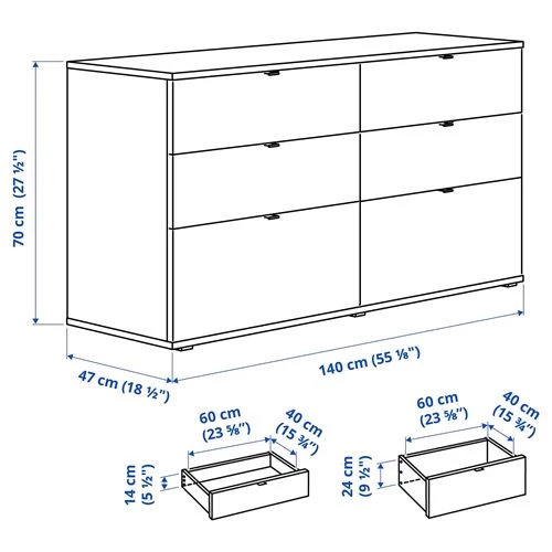 Комбинация для хранения - VIHALS IKEA/ ВИХАЛС ИКЕА, 245x47x140, белый (изображение №6)