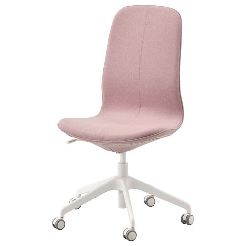 Офисный стул - IKEA LÅNGFJÄLL/LANGFJALL, 68x68x104см, розовый, ЛОНГФЬЕЛЛЬ ИКЕА