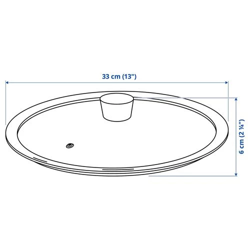Крышка для сковороды - IKEA KLOCKREN, 33 см, стеклянная  КЛОКРЕН ИКЕА (изображение №7)