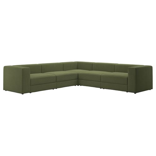 6-местный угловой диван - IKEA JÄTTEBO/JATTEBO, 71x95x310см, зеленый, ЙЕТТЕБО ИКЕА