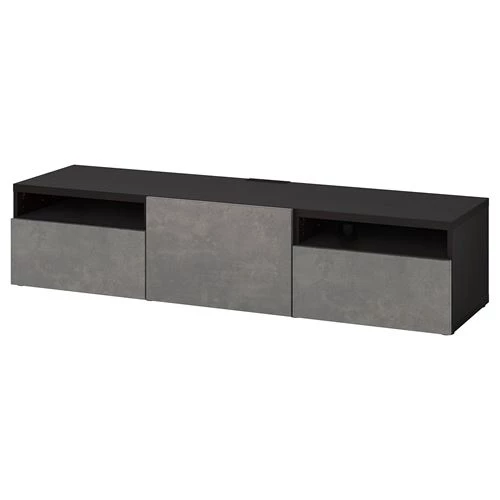 Тумба под ТВ - IKEA BESTÅ/BESTA, 180x42x39 см, серый, Бесто ИКЕА (изображение №1)