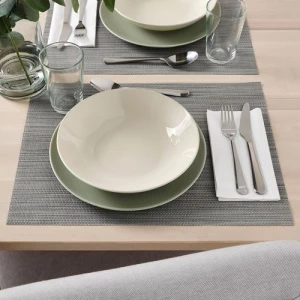Набор глубоких тарелок - IKEA FARGKLAR/FÄRGKLAR, 23 см, глянцево-бежевая ФЭРГКЛАР ИКЕА