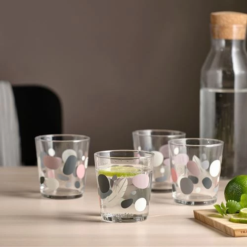 Набор стаканов, 4 шт. - IKEA SOMMARFLOX, 300 мл, прозрачное стекло, СОММАРФЛОКС ИКЕА (изображение №3)