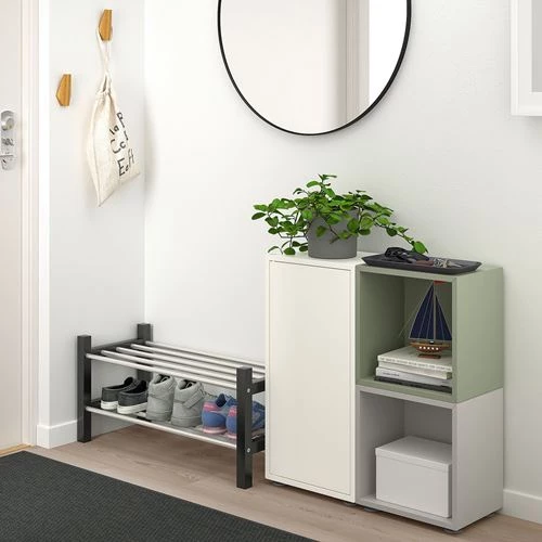 Комбинация для хранения - EKET IKEA/ ЭКЕТ ИКЕА, 70x35x72 см, белый/серый/зеленый (изображение №2)