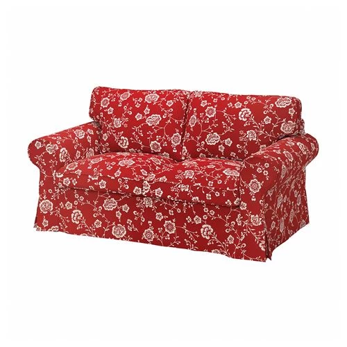 Чехол на 2-местный диван - IKEA EKTORP, красный/белый, ЭКТОРП ИКЕА (изображение №2)