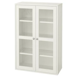 Шкаф-витрина - IKEA HAVSTA, 81x123x35 см, белый ХАВСТА ИКЕА