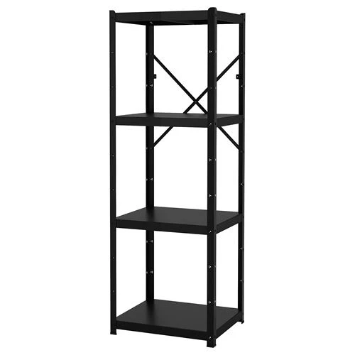 Стеллаж - IKEA BROR, 65х55х190 см, черный, БРУР ИКЕА (изображение №2)
