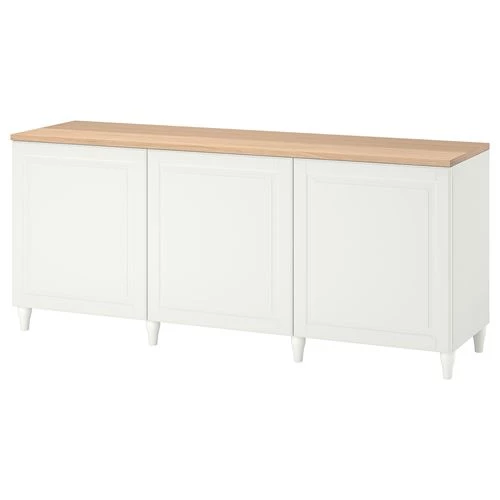 Комбинация для хранения - IKEA BESTÅ/BESTA/ БЕСТА/БЕСТО ИКЕА, 180x42x76 см, белый (изображение №1)