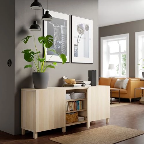 Комбинация для хранения - IKEA BESTÅ/BESTA/ БЕСТА/БЕСТО ИКЕА, 180x40x74 см, коричневый, (изображение №2)