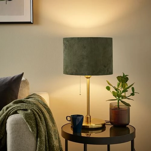 Абажур - IKEA MOLNSKIKT/МОЛЬНСКИКТ ИКЕА, 24х33 см, зеленый (изображение №3)