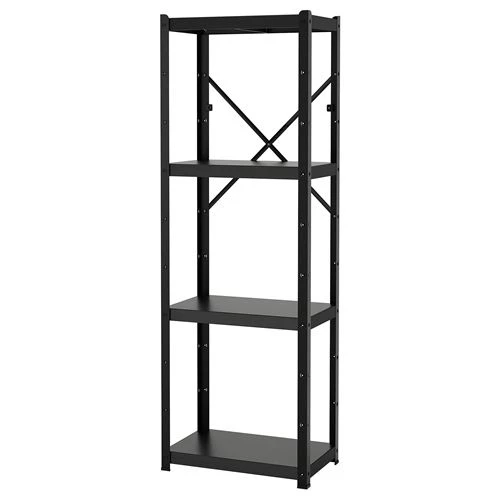 Стеллаж - IKEA BROR, 65х40х190 см, черный, БРУР ИКЕА (изображение №2)
