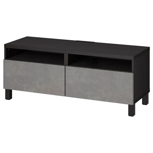Тумба под ТВ - IKEA BESTÅ/BESTA, 120x42x48 см, серый, Бесто ИКЕА (изображение №1)