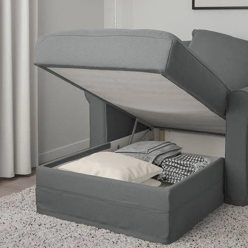 Кресло - кровать - GRÖNLID / GRОNLID IKEA/ ГРЕНЛИД ИКЕА,  117х104 см, серый (изображение №3)