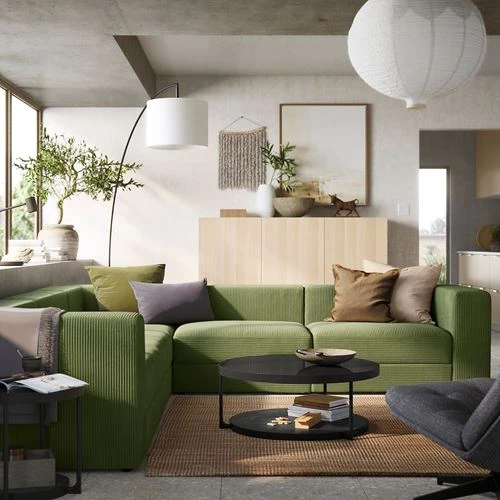 6-местный угловой диван - IKEA JÄTTEBO/JATTEBO, 71x95x310см, зеленый, ЙЕТТЕБО ИКЕА (изображение №2)