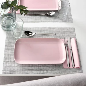 Набор тарелок - IKEA FARGKLAR/FÄRGKLAR, 30x18 см, матово-светло-розовая ФЭРГКЛАР ИКЕА