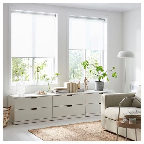 Рулонная штора - IKEA SKOGSKLÖVER/SKOGSKLOVER, 195х100 см, белый, СКОГСКЛЁВЕР ИКЕА (изображение №2)