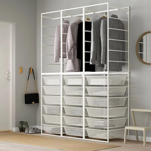 Открытый шкаф - JONAXEL IKEA/ЙОНАХЕЛЬ ИКЕА, 51х148х207 см, белый (изображение №3)