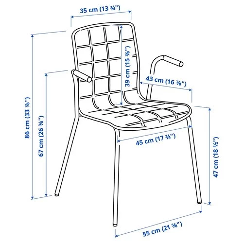 Офисный стул - IKEA LÄKTARE/LAKTARE,  91x55x44см, бежевый, ЛАКТАРЕ ИКЕА (изображение №2)