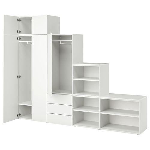 Платяной шкаф PLATSA/IKEA/ ПЛАТСА ИКЕА,280x42x221, белый