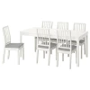 Стол и 6 стульев - IKEA EKEDALEN, 180/240х90 см, белый/серый, ЭКЕДАЛЕН ИКЕА