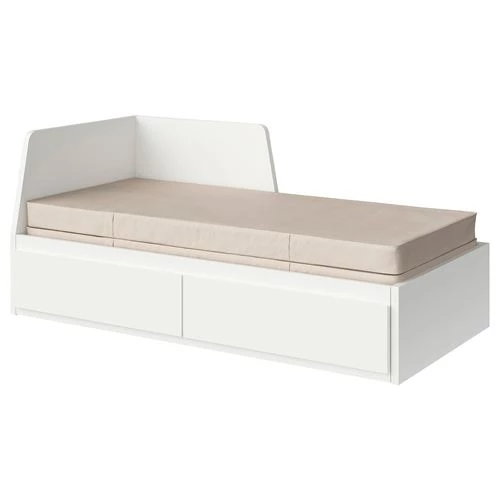 Кушетка - FLEKKE/VANNAREID IKEA/ ФЛЕККЕ / ВАННАРЕИД ИКЕА,  80x200 см, белый (изображение №1)