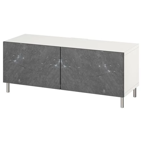 Тумба под ТВ - IKEA BESTÅ/BESTA, 120x42x48 см, серый, Бесто ИКЕА (изображение №1)