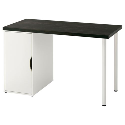 Письменный стол с ящиком - IKEA LAGKAPTEN/ALEX, 120x60 см, черно-коричневый/белый, АЛЕКС/ЛАГКАПТЕН ИКЕА