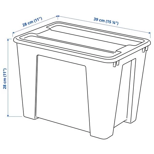 SAMLA коробка с крышкой ИКЕА (изображение №5)