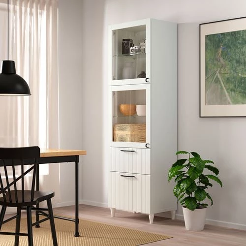 Комбинация для хранения - IKEA BESTÅ/BESTA/ БЕСТО ИКЕА, 60x42x202 см, белый (изображение №6)