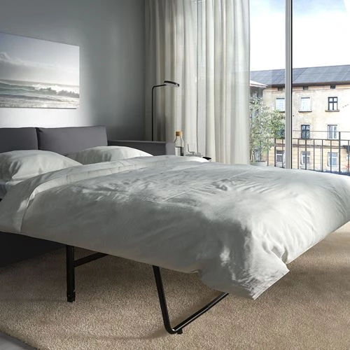Диван-кровать 2-местный - IKEA VIMLE, 190х98х83 см, серый/белый, ВИМЛЕ ИКЕА (изображение №4)