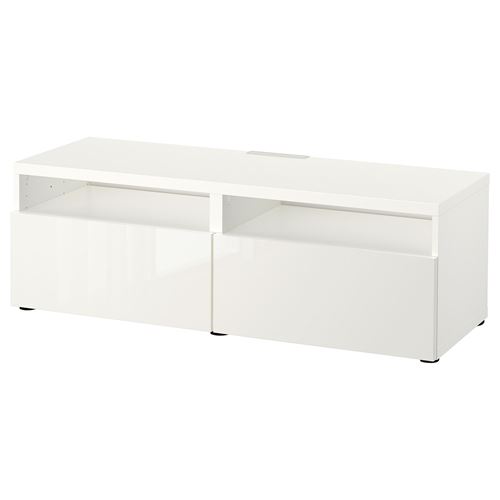 Тумба под ТВ - IKEA BESTÅ/BESTA, 120x42x39 см, белый, Бесто ИКЕА