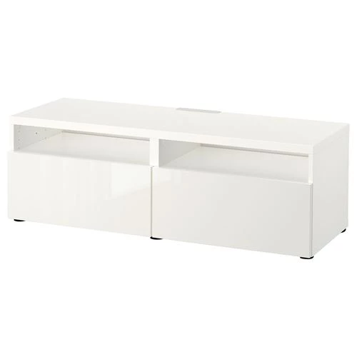 Тумба под ТВ - IKEA BESTÅ/BESTA, 120x42x39 см, белый, Бесто ИКЕА (изображение №1)