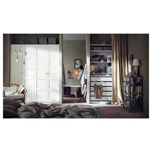Гардероб - IKEA PAX/BERGSBO, 200x60x236 см, белый ПАКС/БЕРГСБУ ИКЕА (изображение №4)