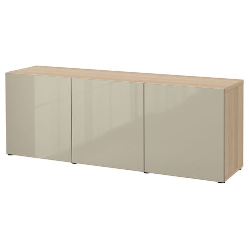 Комбинация для хранения - IKEA BESTÅ/BESTА/БНЕСТА/БЕСТО ИКЕA, 180x42x65 см, серый,