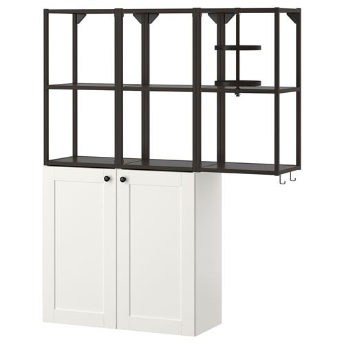 Стеллаж - IKEA ENHET, 120х30х150 см, белый/антрацит, ЭНХЕТ ИКЕА