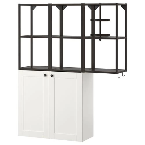 Стеллаж - IKEA ENHET, 120х30х150 см, белый/антрацит, ЭНХЕТ ИКЕА (изображение №1)