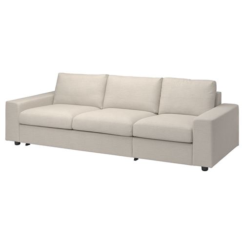 Диван-кровать 3-местный - IKEA VIMLE, 275х98/241х83 см, бежевый, ВИМЛЕ ИКЕА
