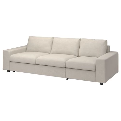 Диван-кровать 3-местный - IKEA VIMLE, 275х98/241х83 см, бежевый, ВИМЛЕ ИКЕА (изображение №1)
