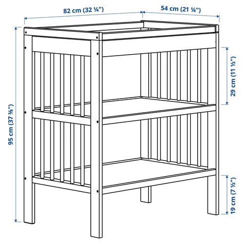 Столик пенальный - IKEA GULLIVER, 82x54x93 см, белый, ИКЕА (изображение №4)