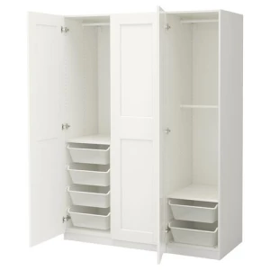 Гардероб - IKEA PAX/GRIMO, 150x60x201 см, белый ПАКС/ГРИМО ИКЕА
