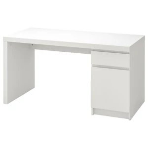 Письменный стол - IKEA MALM, 140x65х73 см, белый МАЛЬМ ИКЕА