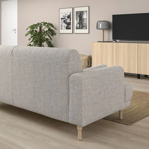 2-местный диван - IKEA LÅNGARYD/LANGARYD, 90x198см, серый/светло-серый, ЛОНГАРИД ИКЕА (изображение №3)