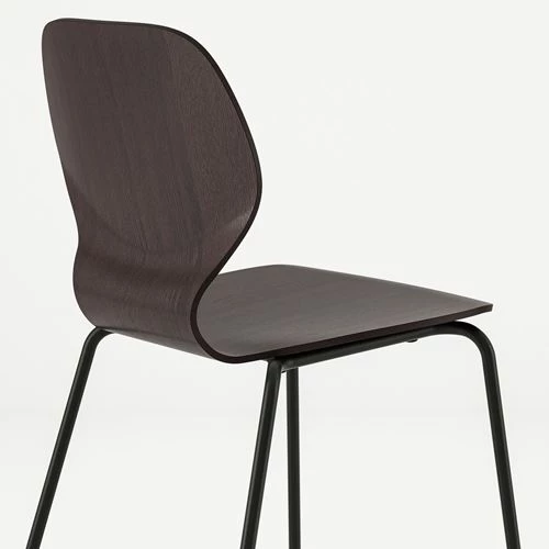 Стул - IKEA SIGTRYGG/SEFAST, 82х52х50 см, темно-коричневый/черный, ИКЕА (изображение №6)